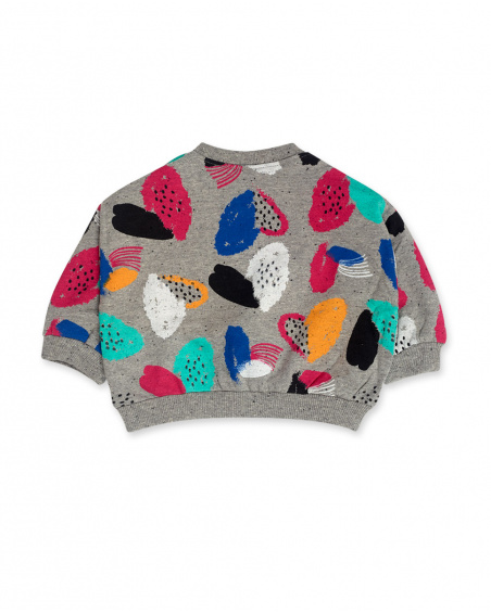 Sweat gris en peluche Connect fille Sweat gris en peluche Connect fille
