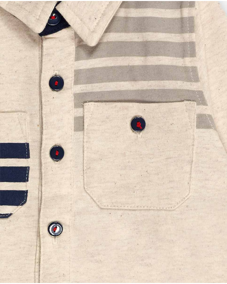 Chemise en maille blanche pour garçon Fishing Club