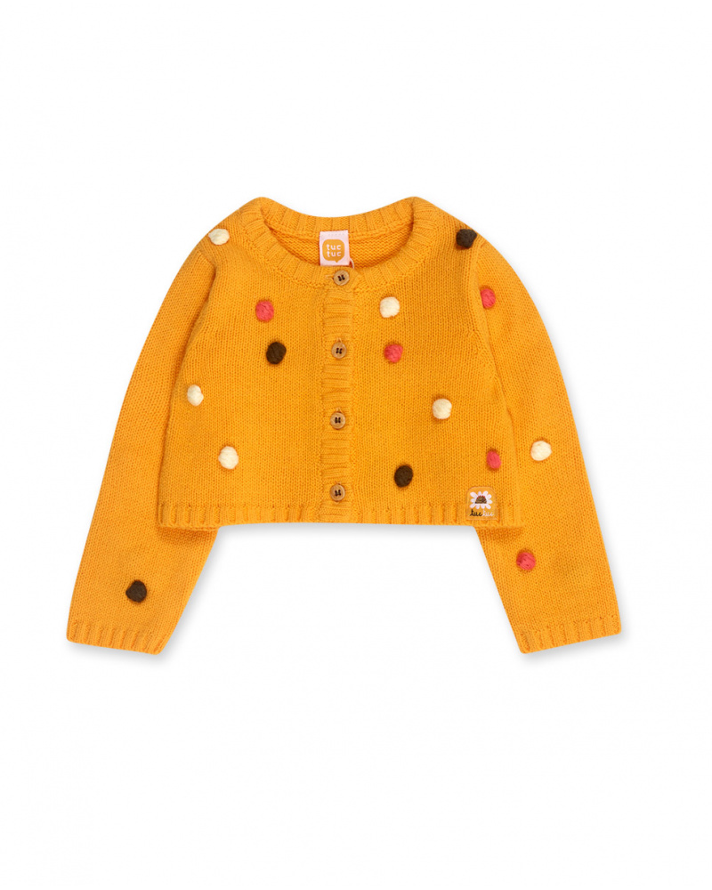 Veste Tricot Fille Orange Dog'S Mix