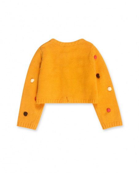 Veste Tricot Fille Orange Dog'S Mix
