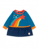 Robe Combinée Bleue Fille Etoiles Collectors Robe Combinée Bleue Fille Etoiles Collectors