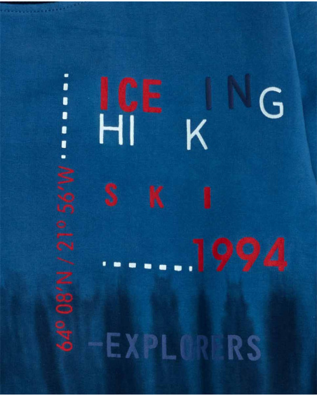 Sweat Et Pantalon En Peluche Bleu Garçon Ski Explorers