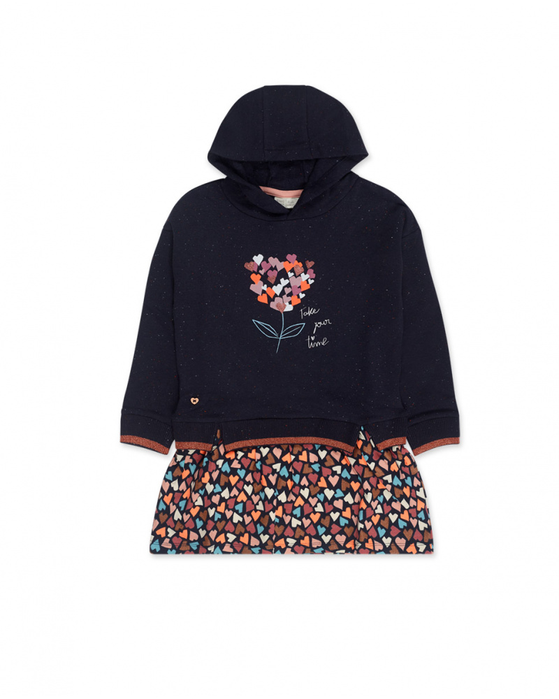 Robe Bleue En Peluche Et Maille Fille Night Garden