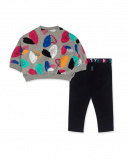 Sweat-shirt et legging en peluche noir et rose Girl Connect Sweat-shirt et legging en peluche noir et rose Girl Connect