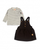 Salopette Et T-shirt En Tricot Marron Fille Dog'S Mix Salopette Et T-shirt En Tricot Marron Fille Dog'S Mix