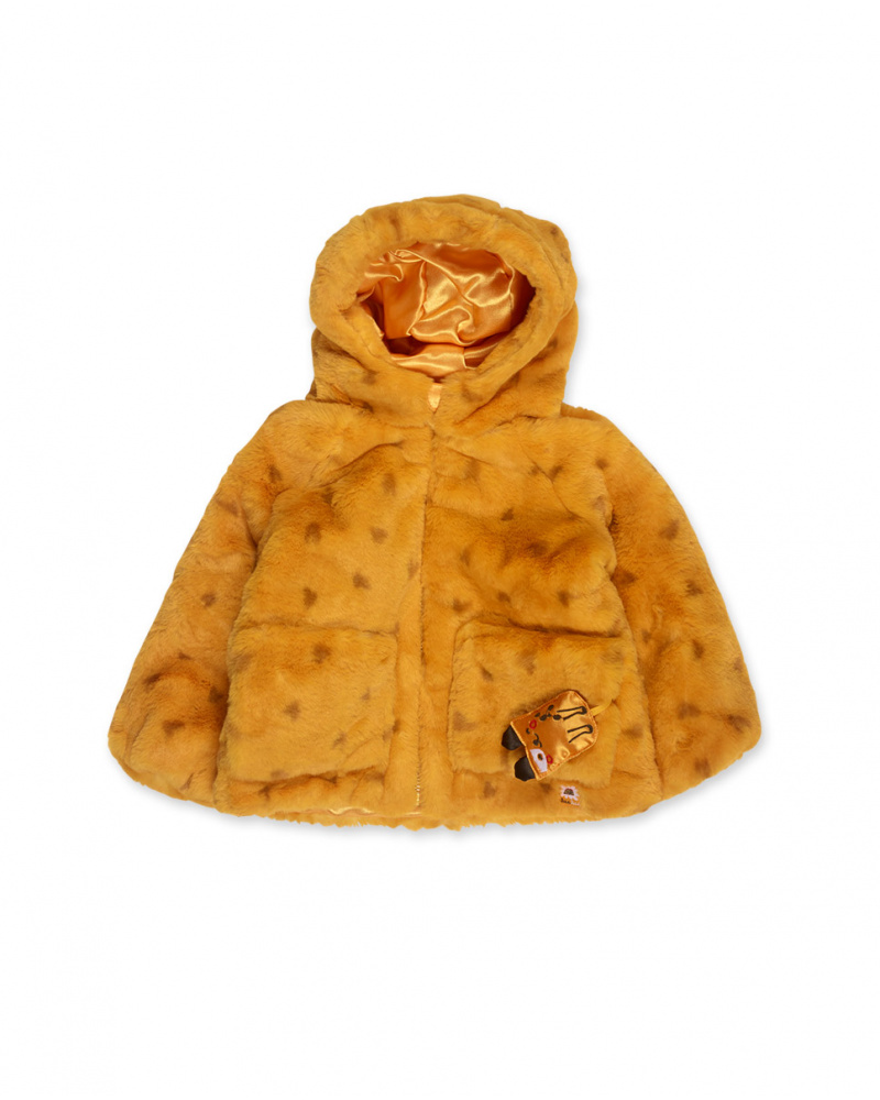 Parka Fille Orange Fourrure Dog'S Mix