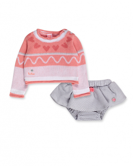 Pull Gris Tricot Et Grenouille Fille Baby Circus Pull Gris Tricot Et Grenouille Fille Baby Circus