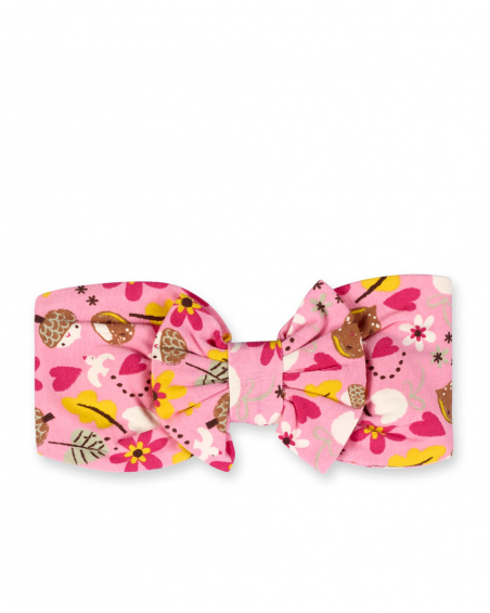 Bandeau en tricot rose pour fille Woodland Bandeau en tricot rose pour fille Woodland