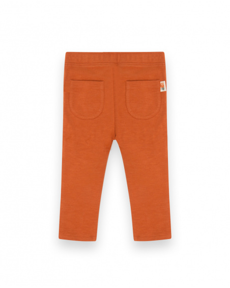 Legging en peluche orange pour fille Natural Grown Legging en peluche orange pour fille Natural Grown