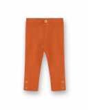 Legging en peluche orange pour fille Natural Grown Legging en peluche orange pour fille Natural Grown