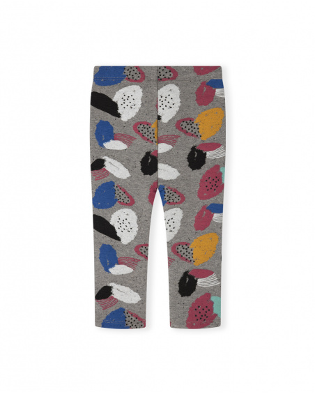 Legging en peluche gris et rose Girl Connect Legging en peluche gris et rose Girl Connect