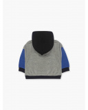 Sweat à capuche gris en peluche Boy Connect Sweat à capuche gris en peluche Boy Connect