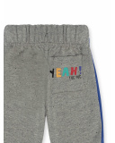 Pantalon en peluche gris et bleu Boy Connect Pantalon en peluche gris et bleu Boy Connect