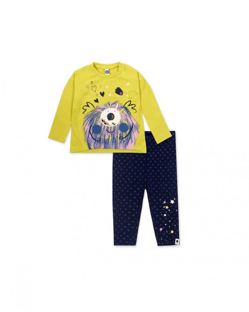 T-shirt et legging en maille vert fille Galaxy Friends