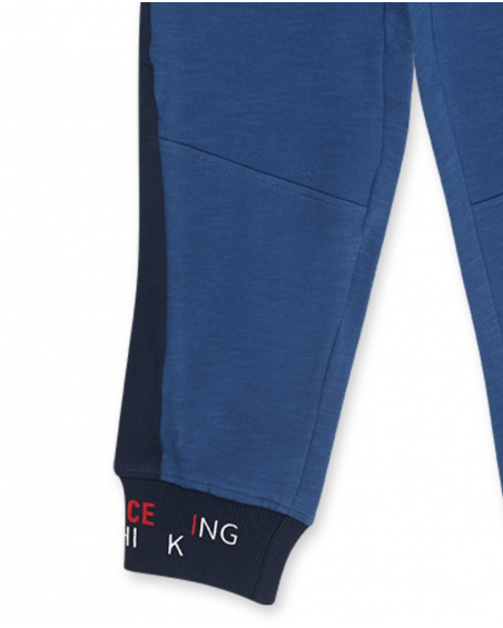 Pantalon Peluche Bleu Et Rouge Garçon Ski Explorers