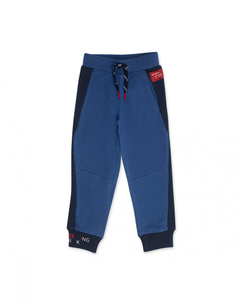 Pantalon Peluche Bleu Et Rouge Garçon Ski Explorers