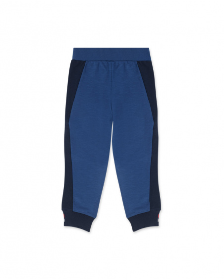 Pantalon Peluche Bleu Et Rouge Garçon Ski Explorers