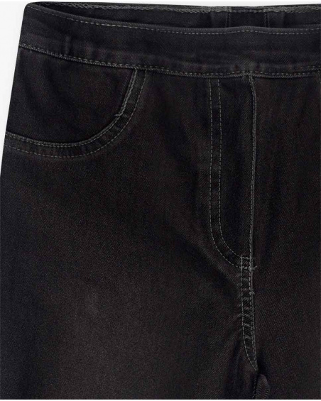 Jegging peluche noir fille Basics Kids W23 Jegging peluche noir fille Basics Kids W23