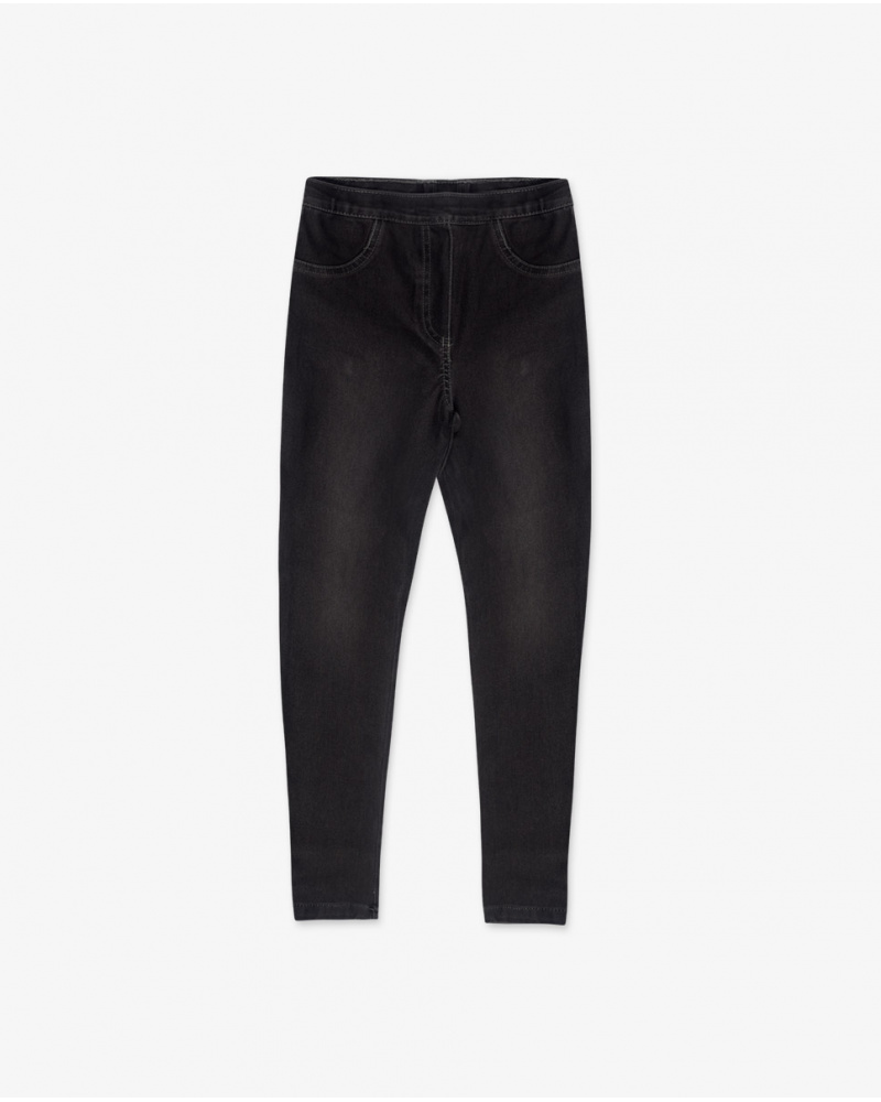 Jegging peluche noir fille Basics Kids W23