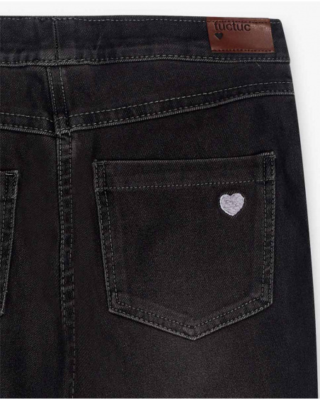 Jegging peluche noir fille Basics Kids W23 Jegging peluche noir fille Basics Kids W23