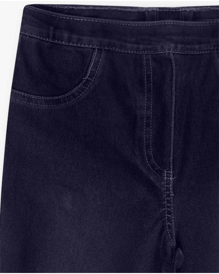 Jegging peluche bleu fille Basics Kids W23 Jegging peluche bleu fille Basics Kids W23