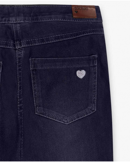 Jegging peluche bleu fille Basics Kids W23 Jegging peluche bleu fille Basics Kids W23
