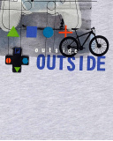 T-shirt Maille Gris Et Bleu Boy Active T-shirt Maille Gris Et Bleu Boy Active