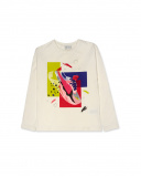 T-shirt en maille blanc pour fille Wild & Free T-shirt en maille blanc pour fille Wild & Free