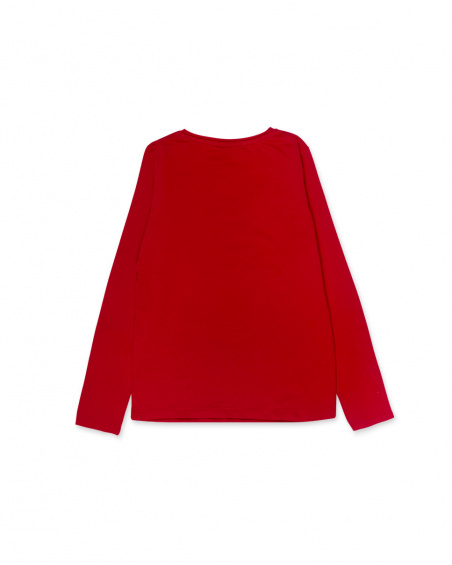 T-shirt Maille Rouge Et Rouge Fille J'Adore Le Milk-Shake T-shirt Maille Rouge Et Rouge Fille J'Adore Le Milk-Shake