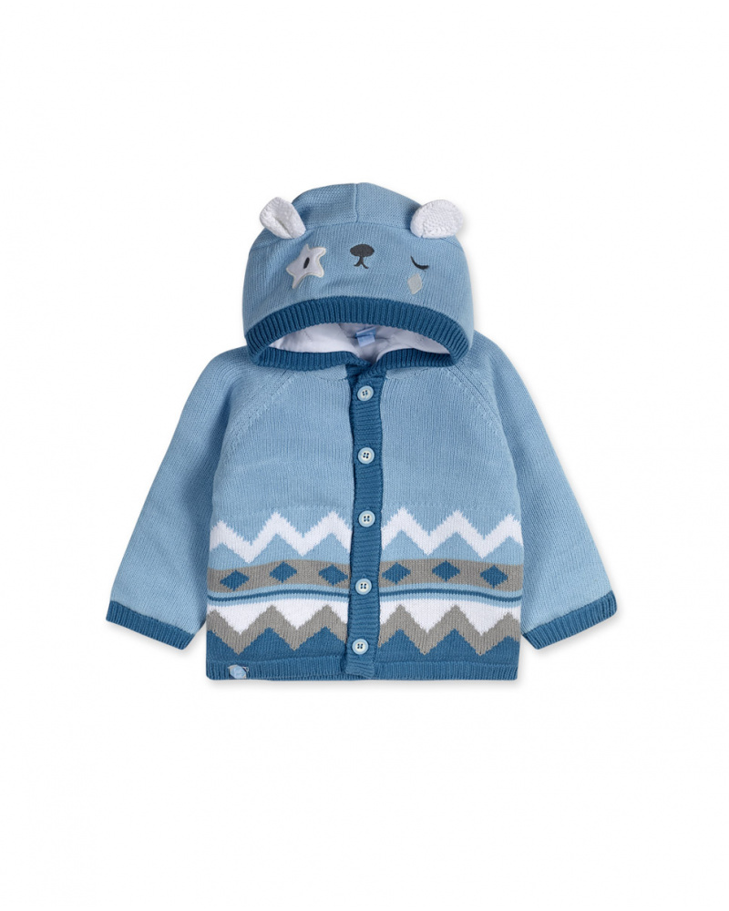 Veste Tricot Bleu Garçon Baby Circus