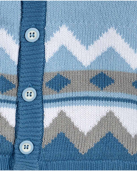 Veste Tricot Bleu Garçon Baby Circus