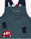 Salopette Plate Et T-shirt Tricoté Bleu Garçon Mini Traveller Salopette Plate Et T-shirt Tricoté Bleu Garçon Mini Traveller