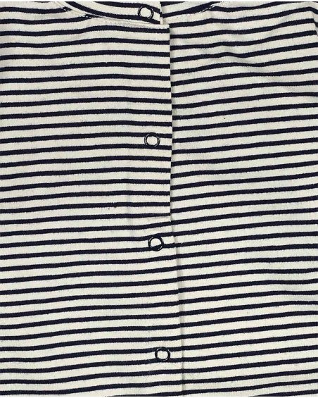 Salopette Plate Et T-shirt Tricoté Bleu Garçon Mini Traveller