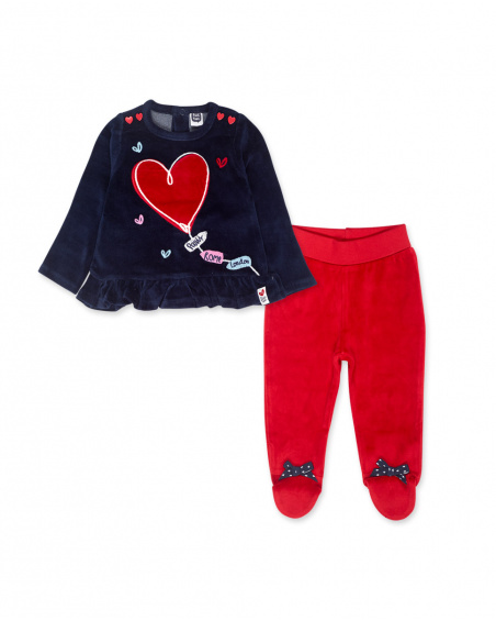 Ensemble Tundosado bleu pour fille Mini Traveller Ensemble Tundosado bleu pour fille Mini Traveller