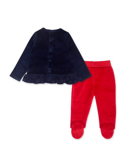 Ensemble Tundosado bleu pour fille Mini Traveller Ensemble Tundosado bleu pour fille Mini Traveller