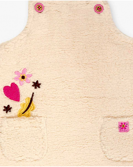 T-shirt Pichi Fourrure Et Tricot Blanc Fille Woodland T-shirt Pichi Fourrure Et Tricot Blanc Fille Woodland