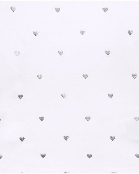 T-shirt Basique Blanc Maille Fille Bébé W23 T-shirt Basique Blanc Maille Fille Bébé W23