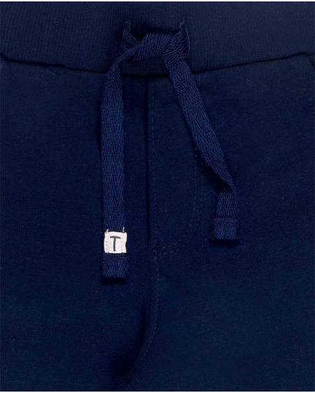 Pantalon Peluche Bleu Marine Garçon Basics Bébé W23