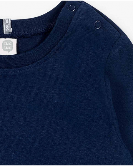 T-shirt Maille Marine Garçon Basics Bébé W23