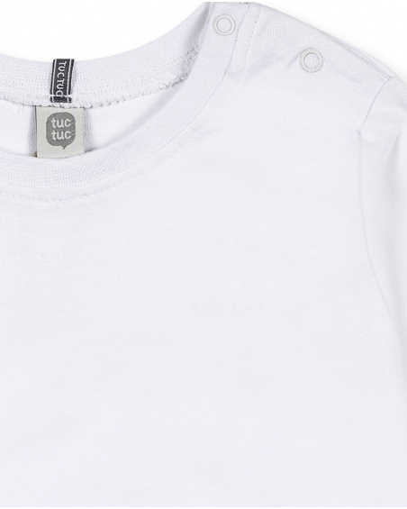 T-shirt Maille Blanc Garçon Basics Bébé W23