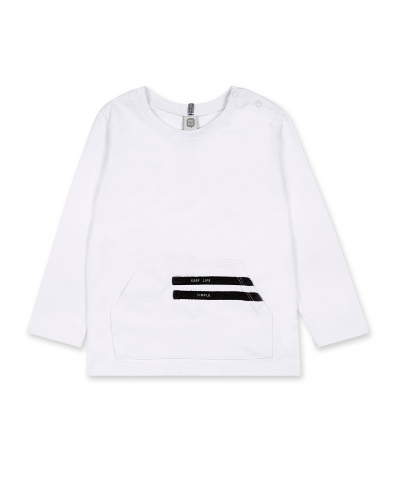 T-shirt Maille Blanc Garçon Basics Bébé W23