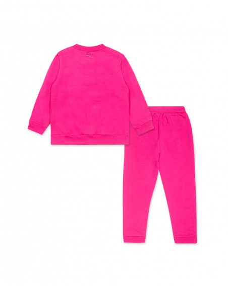 Survêtement Peluche Fuchsia Fille Basics Bébé W23 Survêtement Peluche Fuchsia Fille Basics Bébé W23