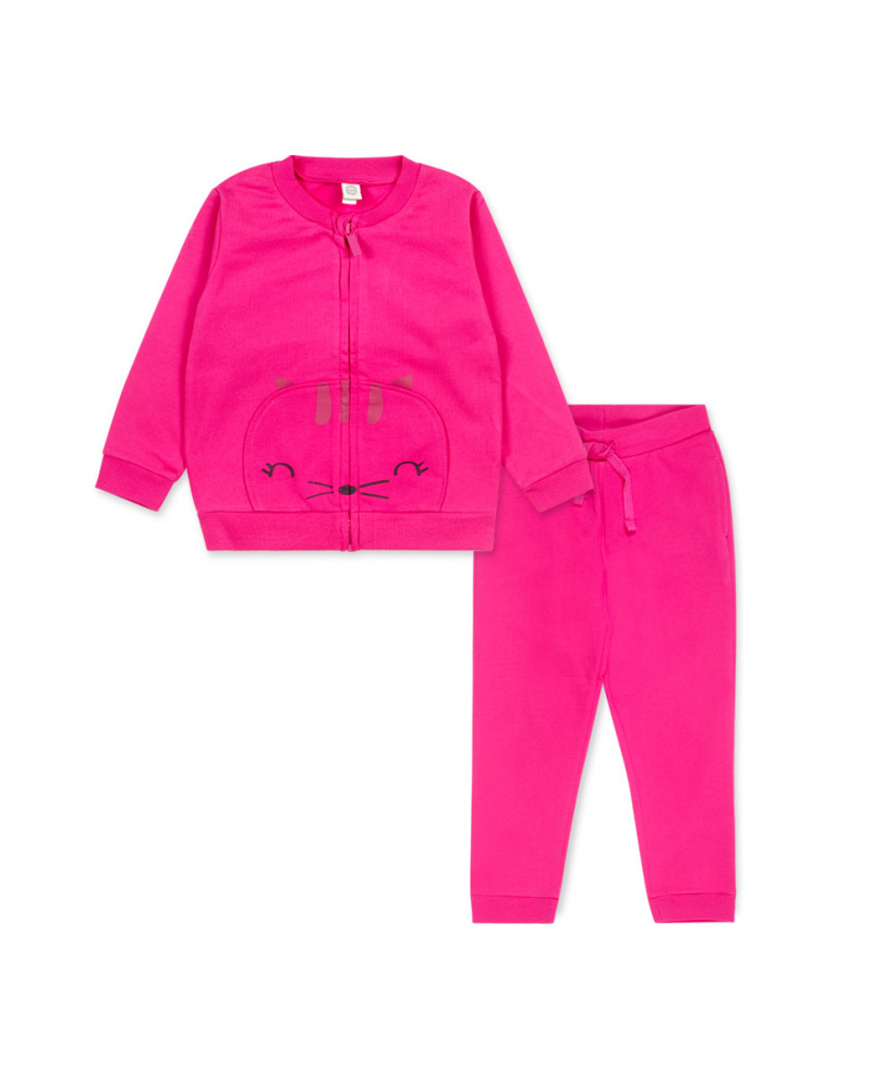Survêtement Peluche Fuchsia Fille Basics Bébé W23