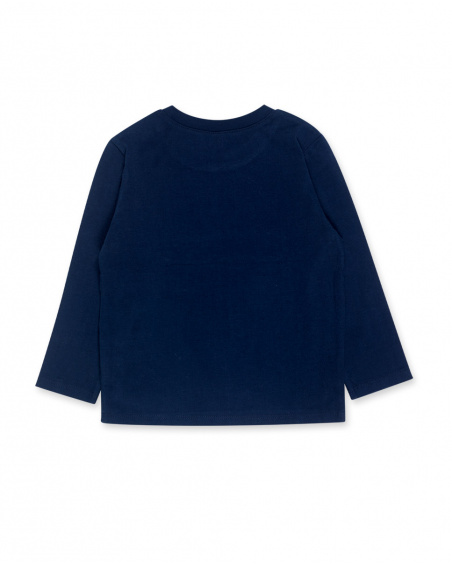 T-shirt Maille Marine Et Marine Garçon Basics Bébé W23