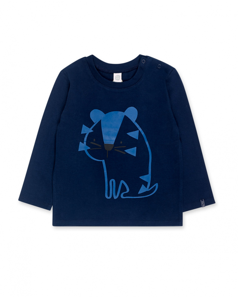 T-shirt Maille Marine Et Marine Garçon Basics Bébé W23