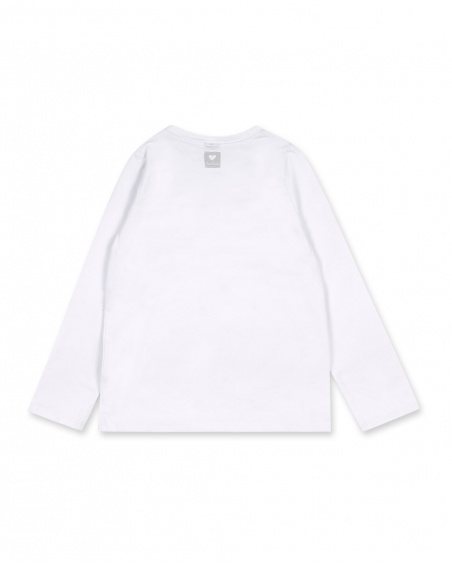 T-shirt Basique Blanc Maille Fille Bébé W23 T-shirt Basique Blanc Maille Fille Bébé W23