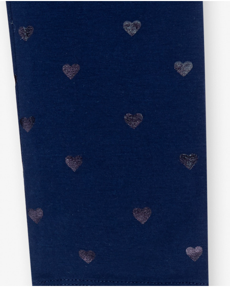 Legging Basique Fille Bleu Marine Bébé W23 Legging Basique Fille Bleu Marine Bébé W23