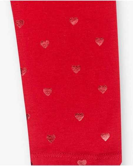 Legging Pois Rouge Fille Basics Bébé W23 Legging Pois Rouge Fille Basics Bébé W23
