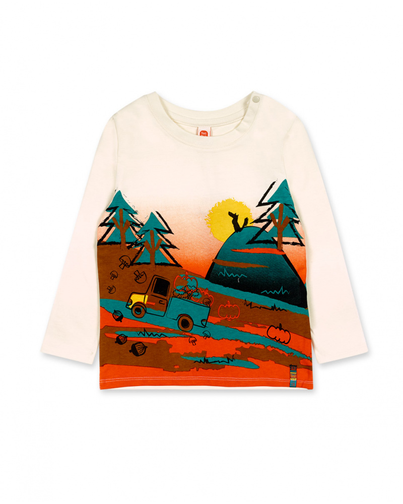 T-shirt Maille Beige Garçon Natural Grown