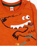T-shirt Tricot Orange Garçon Natural Grown T-shirt Tricot Orange Garçon Natural Grown